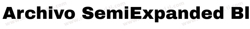 Archivo SemiExpanded Black字体转换